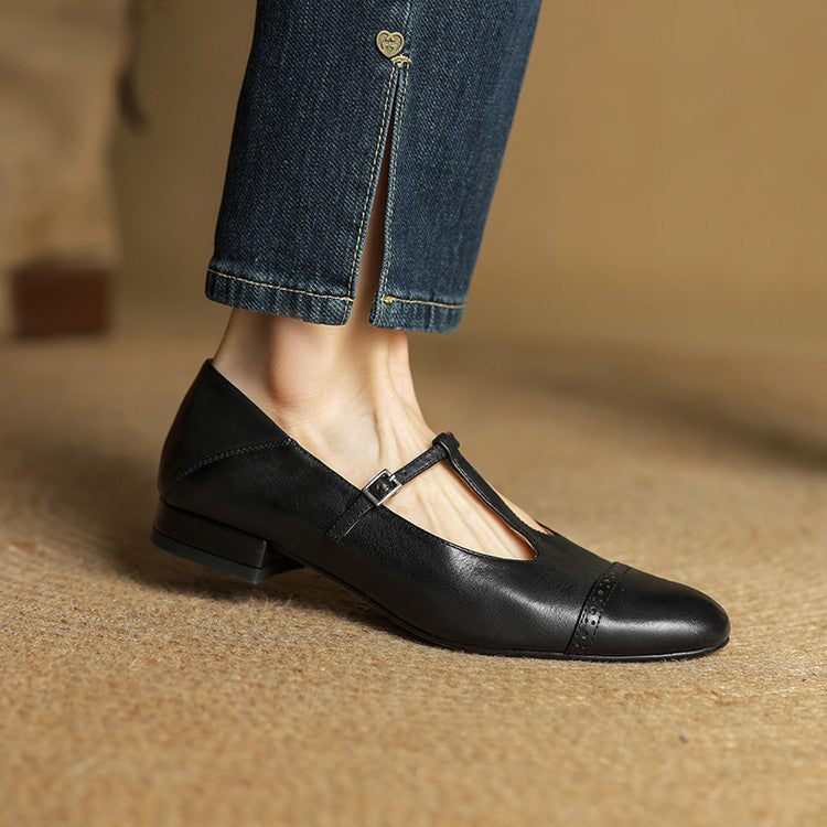 Myra - Cushioned Leather Flats