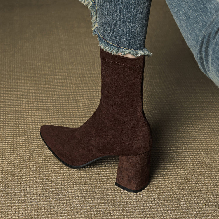 Alissa - Creamy Suede Boots
