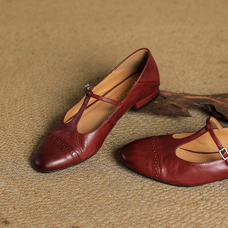 Myra - Cushioned Leather Flats