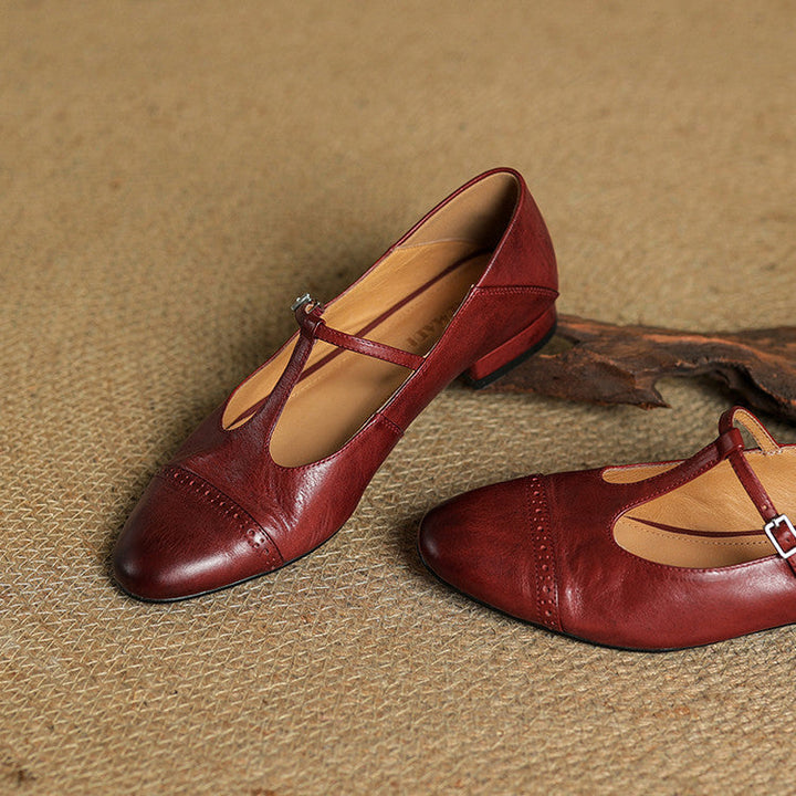 Myra - Cushioned Leather Flats