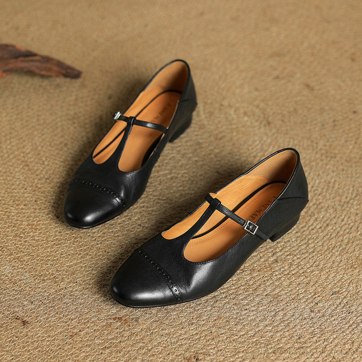 Myra - Cushioned Leather Flats