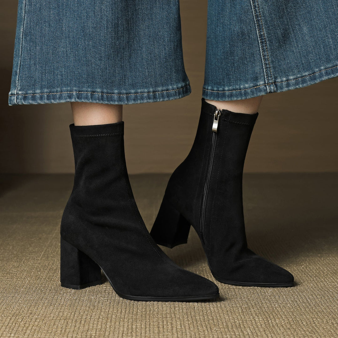 Alissa - Creamy Suede Boots