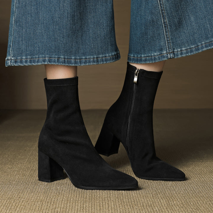 Alissa - Creamy Suede Boots
