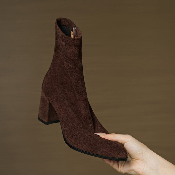 Alissa - Creamy Suede Boots