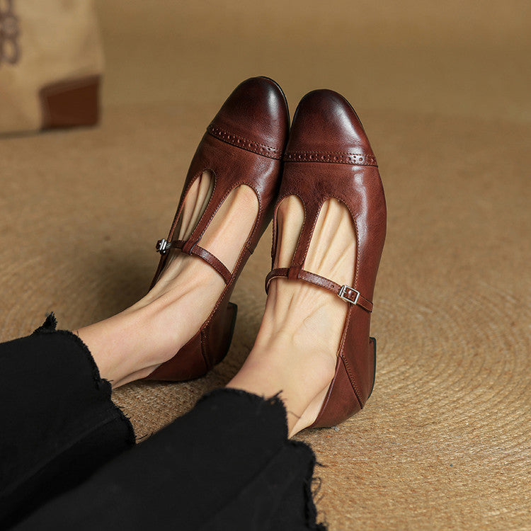 Myra - Cushioned Leather Flats