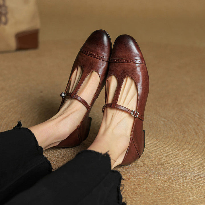 Myra - Cushioned Leather Flats