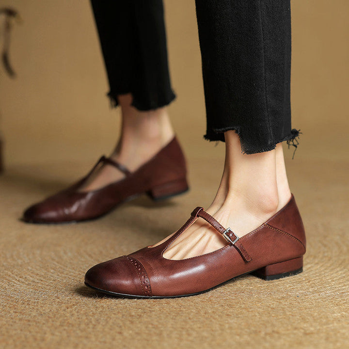 Myra - Cushioned Leather Flats
