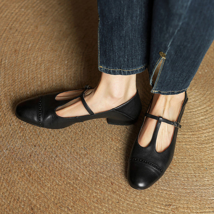 Myra - Cushioned Leather Flats