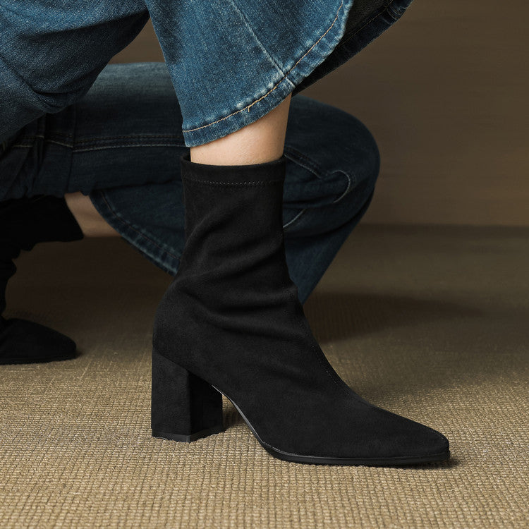 Alissa - Creamy Suede Boots