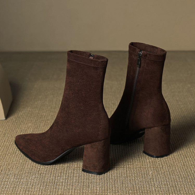 Alissa - Creamy Suede Boots