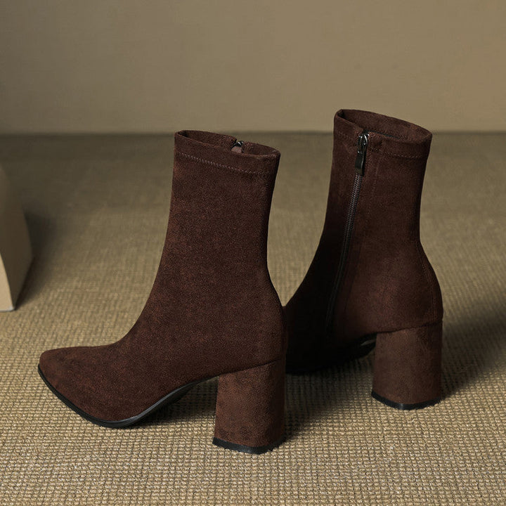 Alissa - Creamy Suede Boots