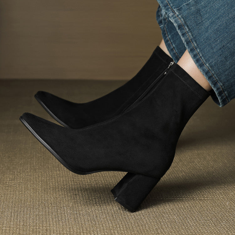 Alissa - Creamy Suede Boots