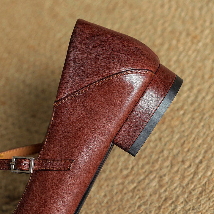 Myra - Cushioned Leather Flats