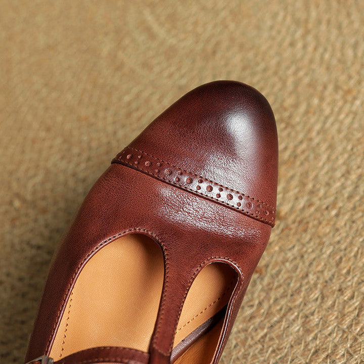 Myra - Cushioned Leather Flats