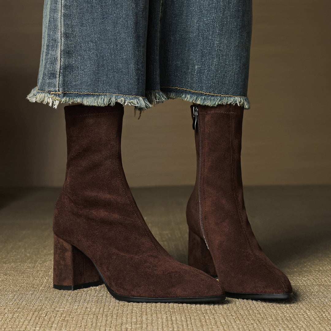 Alissa - Creamy Suede Boots