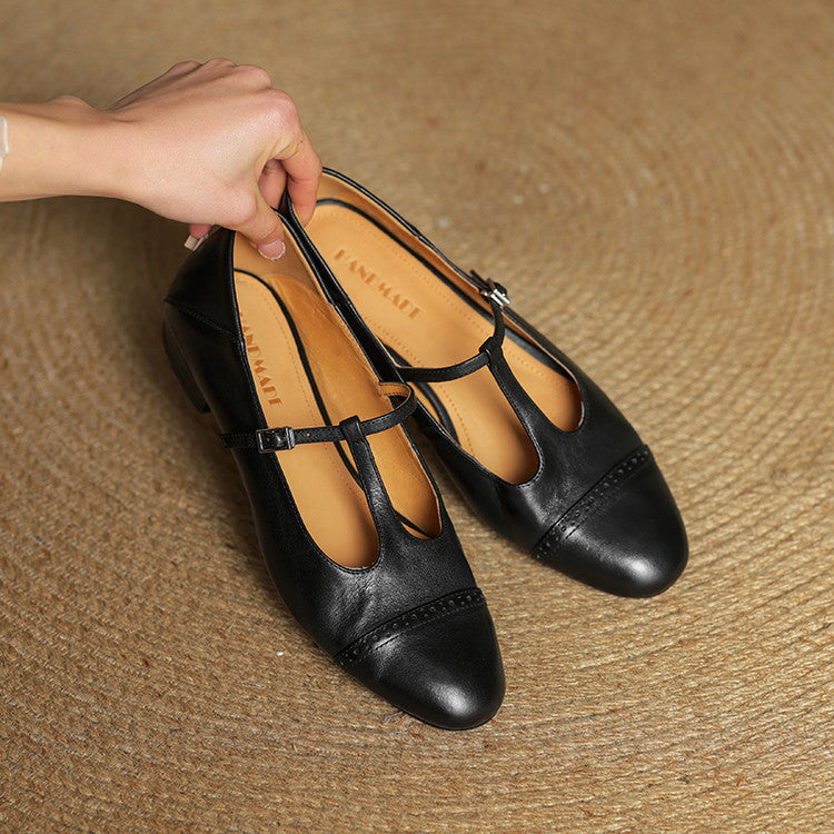 Myra - Cushioned Leather Flats