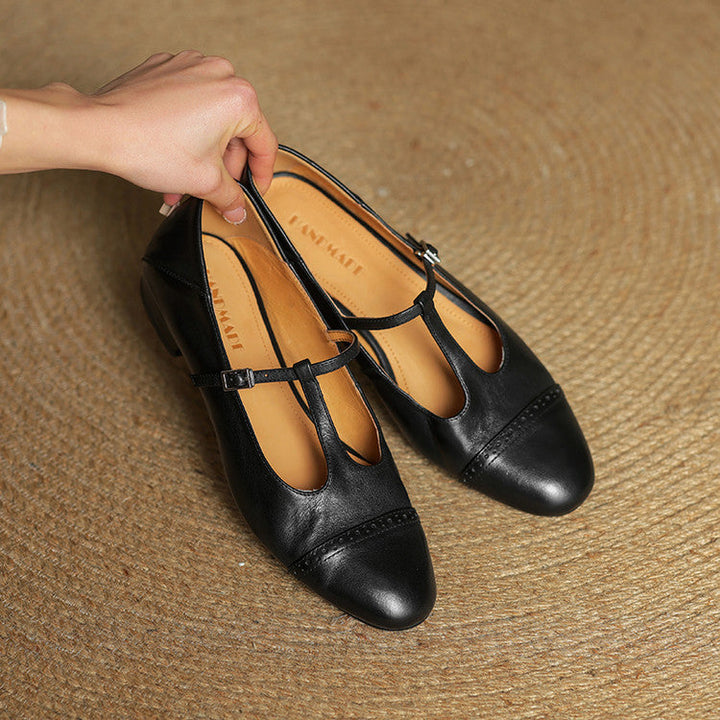 Myra - Cushioned Leather Flats