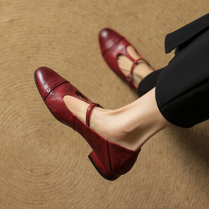 Myra - Cushioned Leather Flats