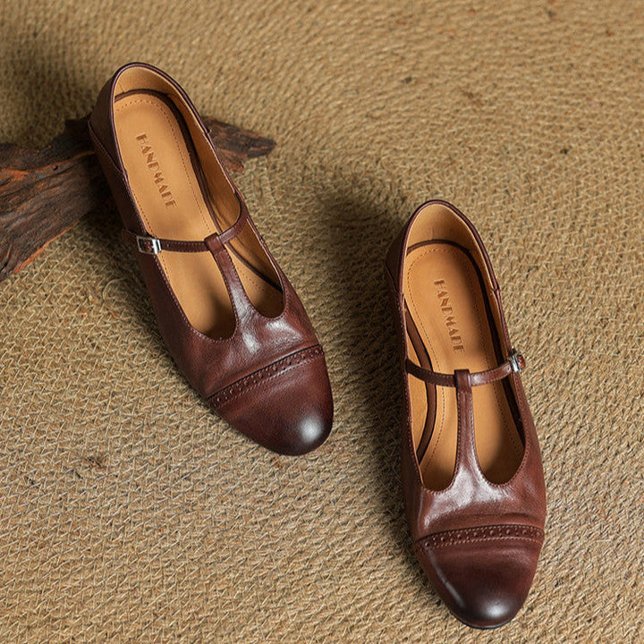 Myra - Cushioned Leather Flats