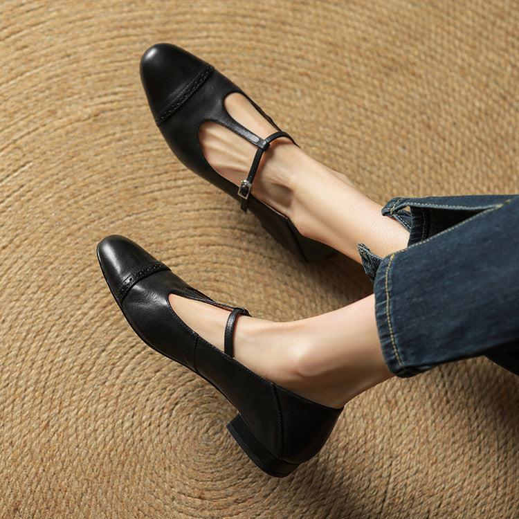 Myra - Cushioned Leather Flats