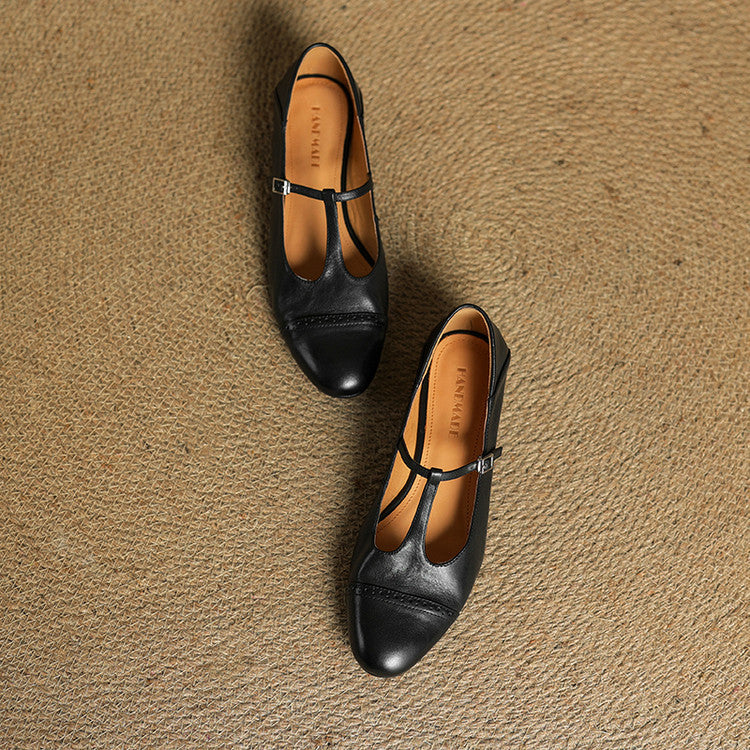 Myra - Cushioned Leather Flats
