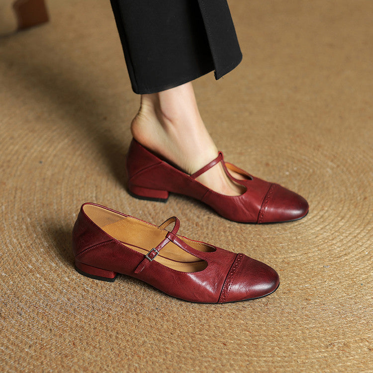Myra - Cushioned Leather Flats