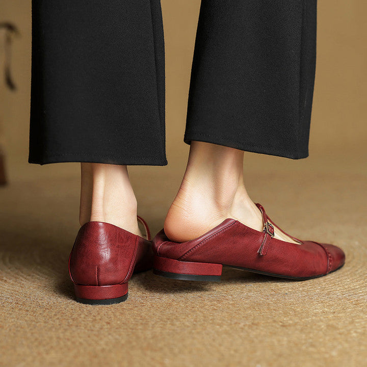 Myra - Cushioned Leather Flats