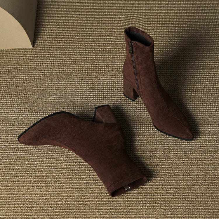 Alissa - Creamy Suede Boots
