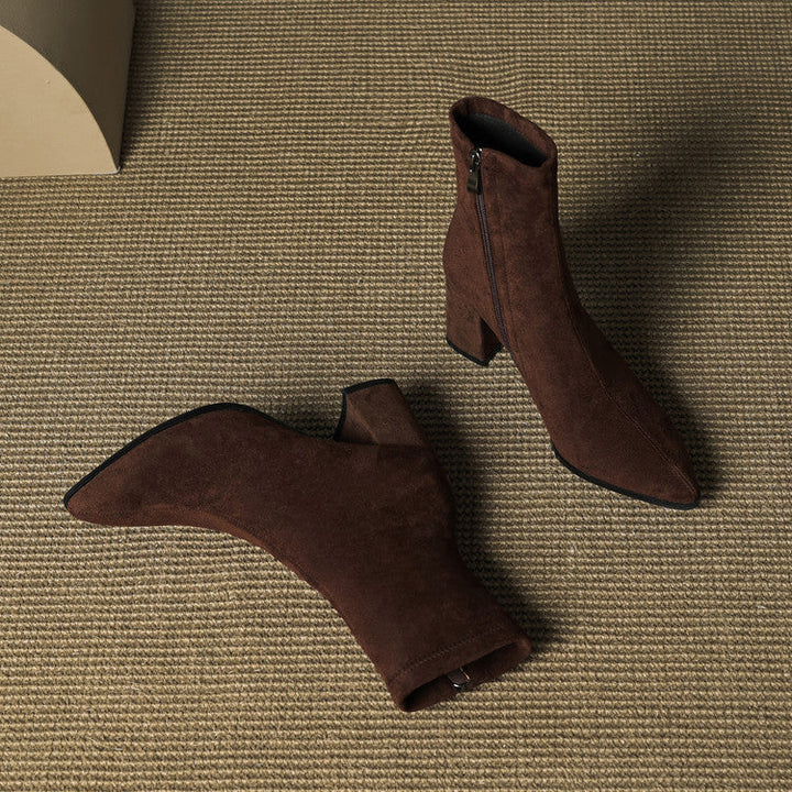 Alissa - Creamy Suede Boots