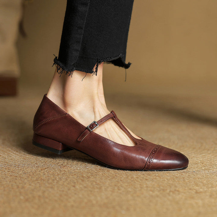 Myra - Cushioned Leather Flats