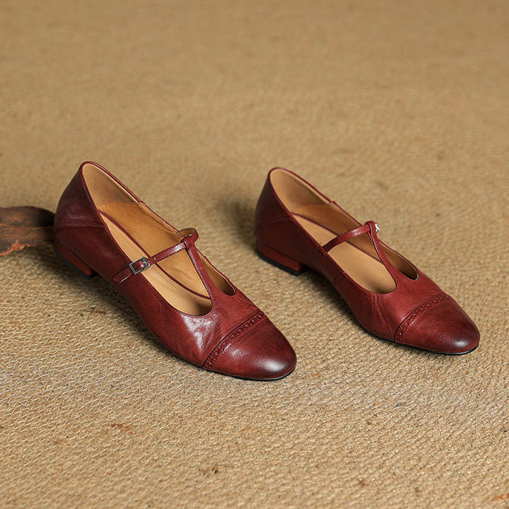 Myra - Cushioned Leather Flats