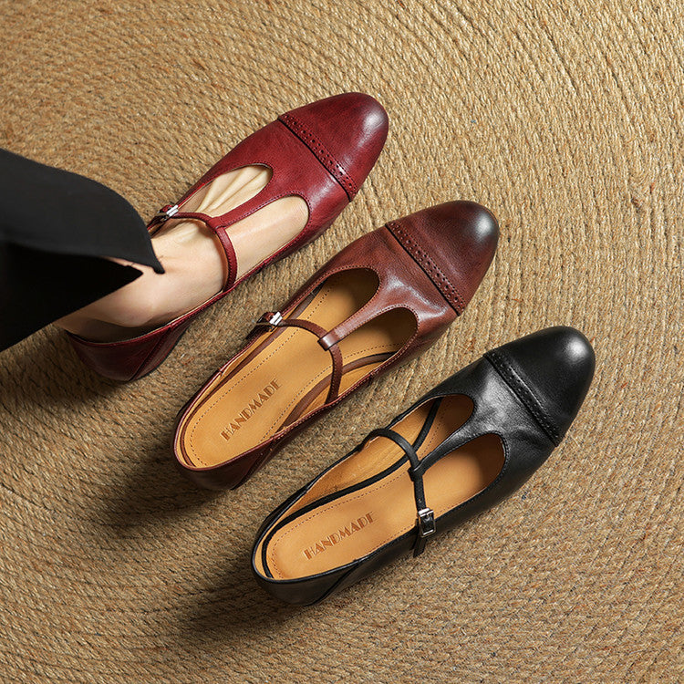 Myra - Cushioned Leather Flats