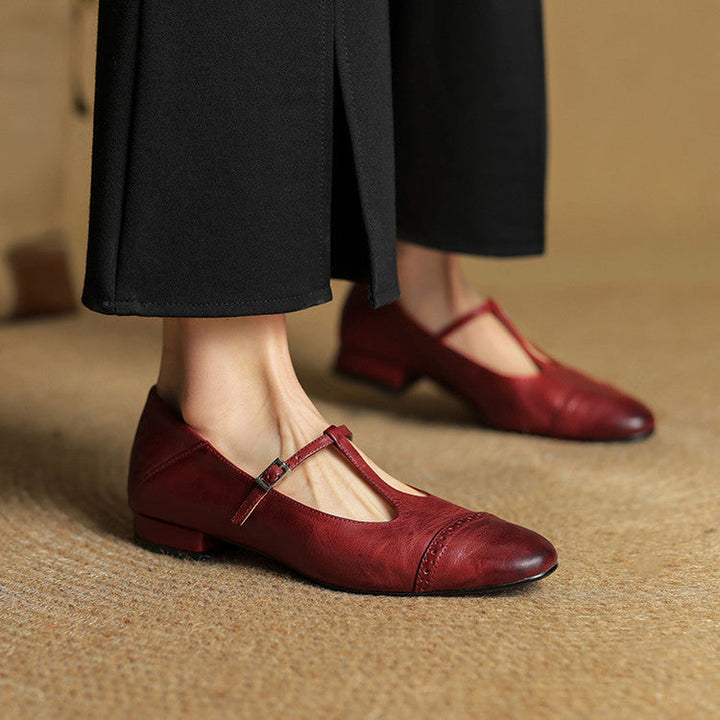 Myra - Cushioned Leather Flats