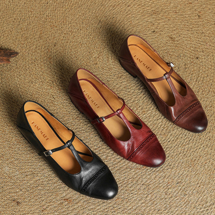 Myra - Cushioned Leather Flats