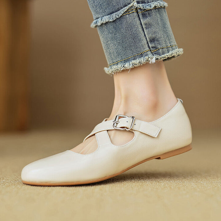 Thea - Comfortable Leather Flats