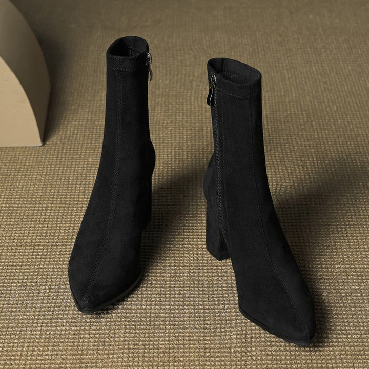 Alissa - Creamy Suede Boots