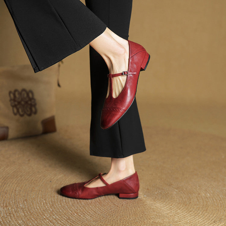 Myra - Cushioned Leather Flats