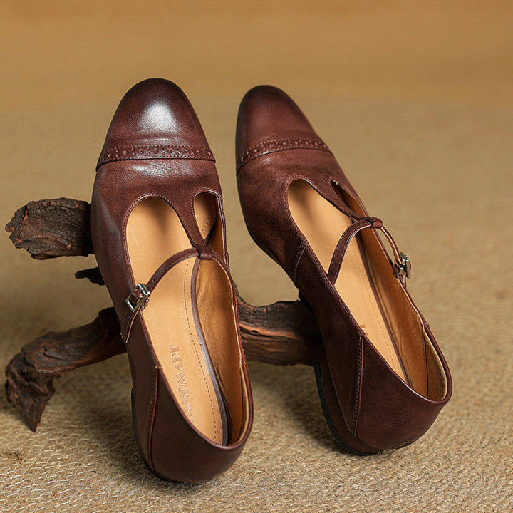 Myra - Cushioned Leather Flats