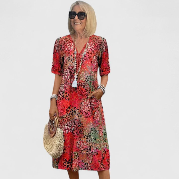 Relza - Elegant Midi Dress