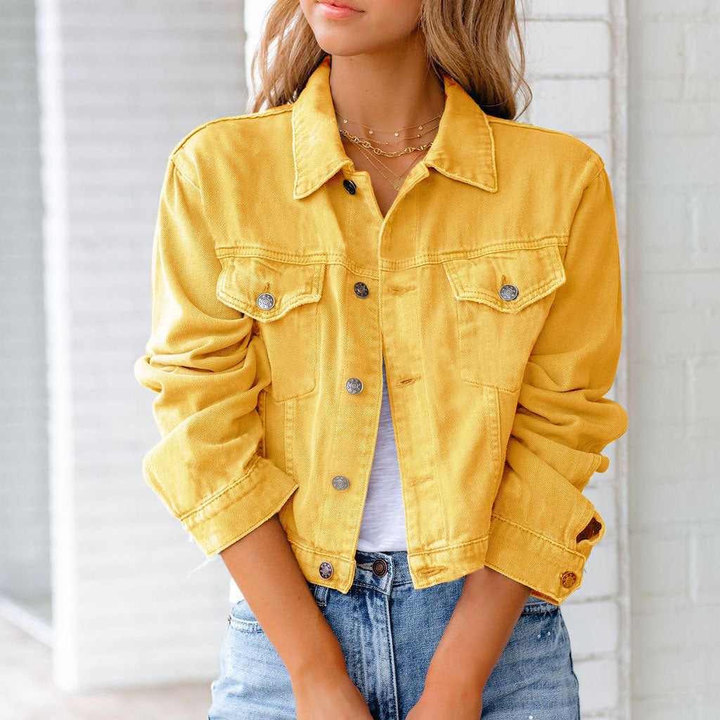 Elara - Cropped Denim Jacket