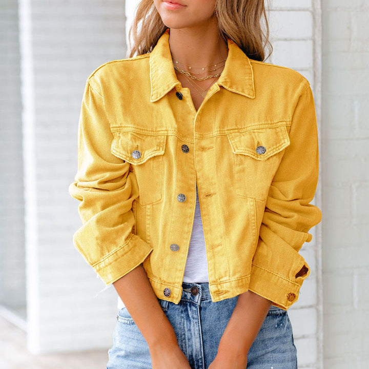Elara - Cropped Denim Jacket