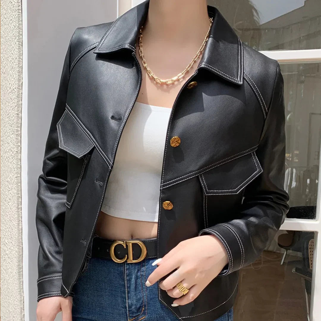 Anastasia - Refined Leather Jacket