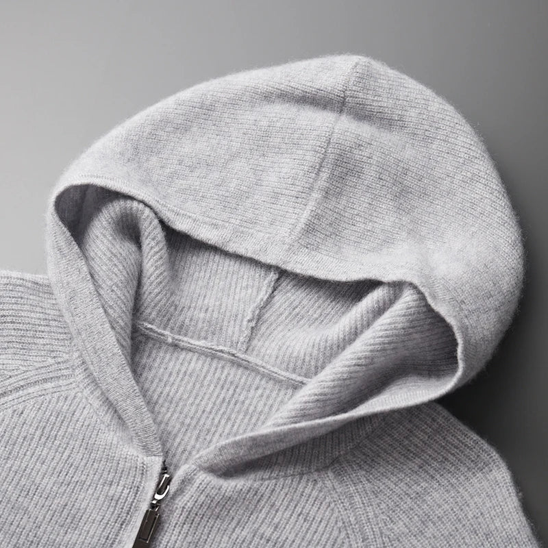 Alfie - Fine Cashmere Zipper Hoodie