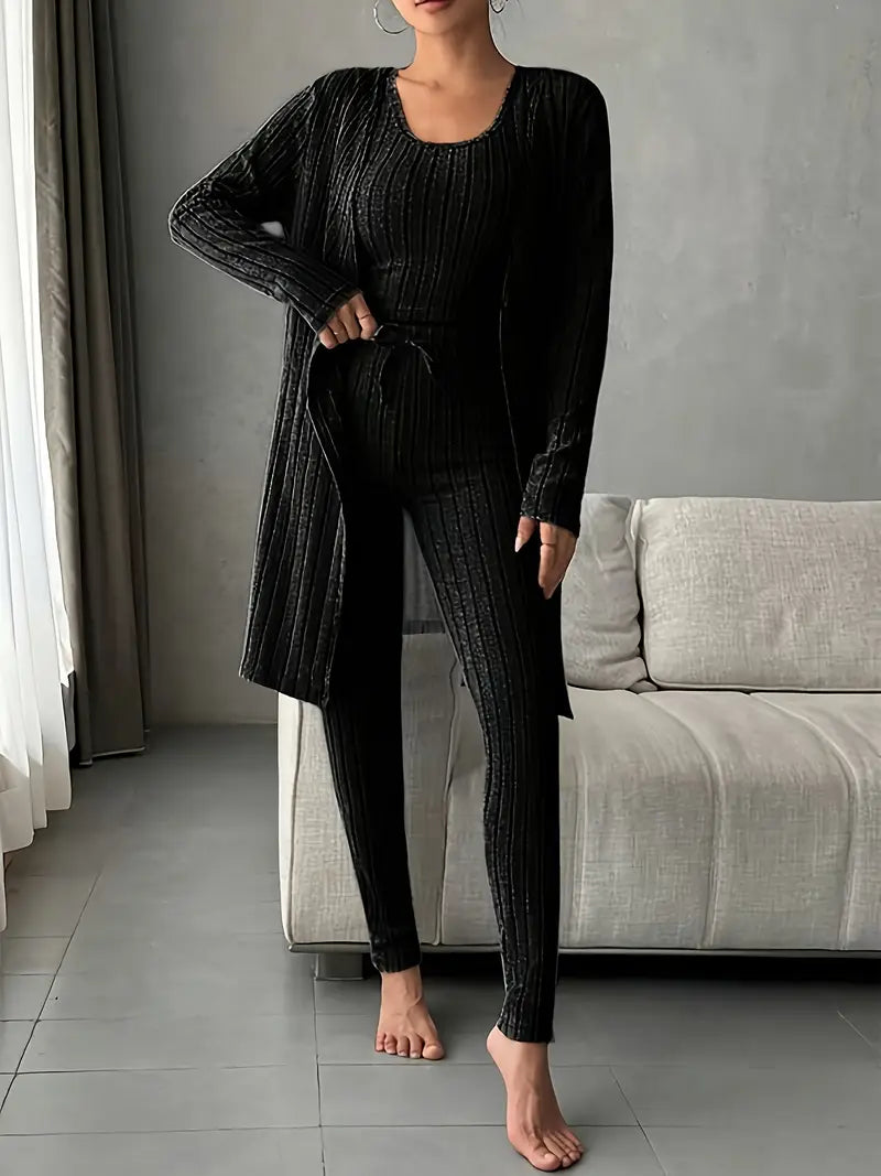 Leah - 3-Piece Ribbed Set