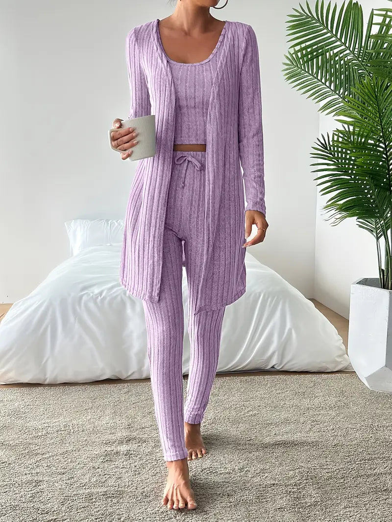 Leah - 3-Piece Ribbed Set
