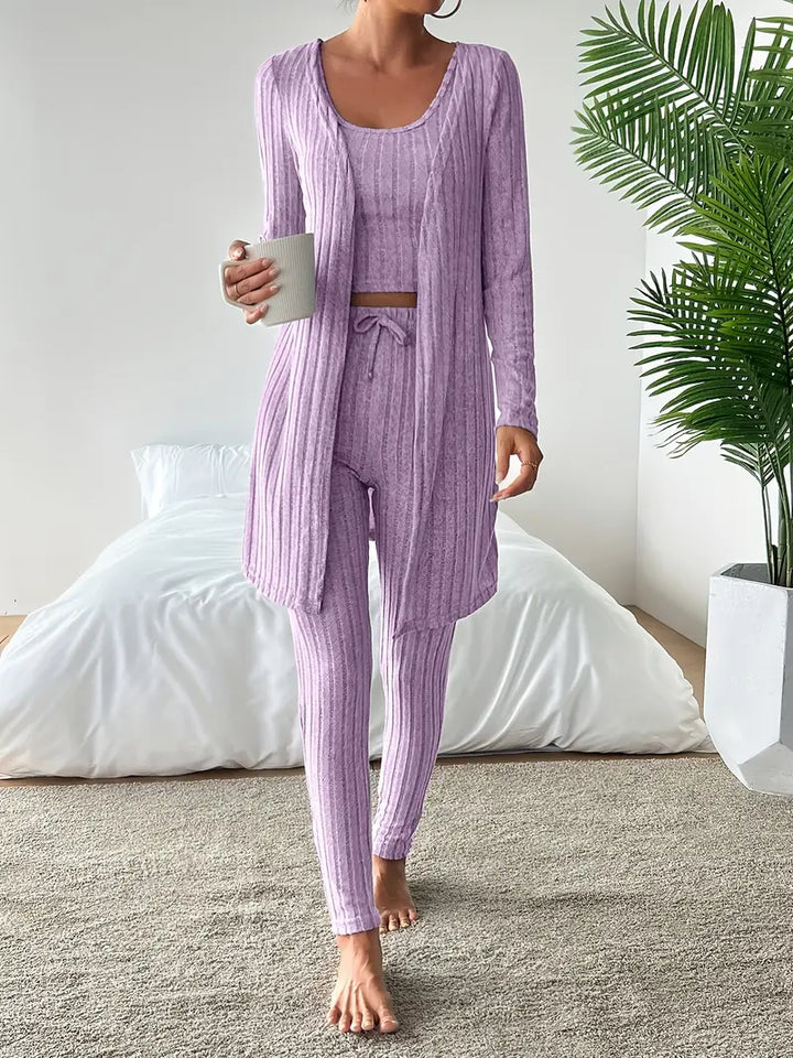 Leah - 3-Piece Ribbed Set