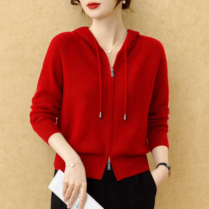 Iris - Cotton Knit Hoodie