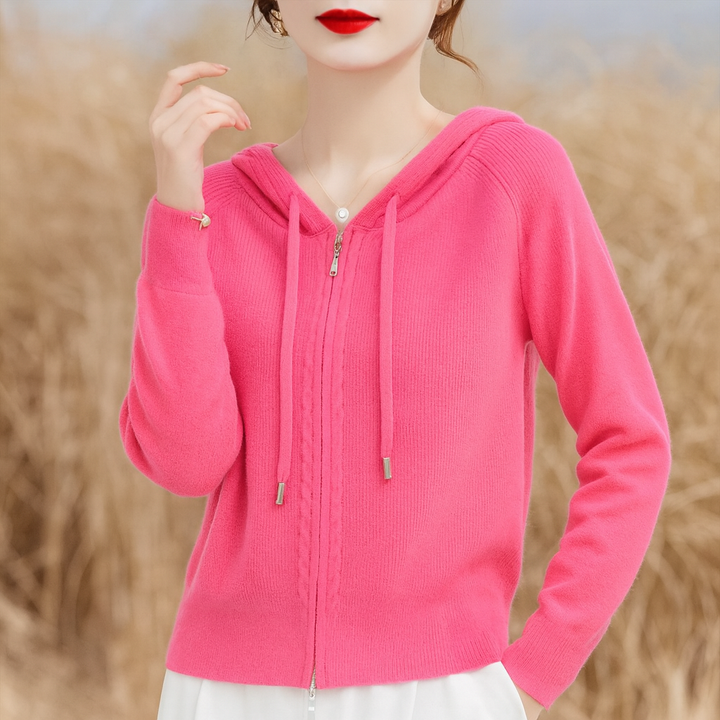 Iris - Cotton Knit Hoodie